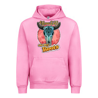 Fuchsia Pink blame it all on my roots bull skull black Urban Hoodie - JahusDesignShop
