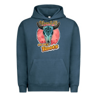 Pigment Midnight Navy blame it all on my roots bull skull black Urban Hoodie - JahusDesignShop