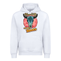 White blame it all on my roots bull skull black Urban Hoodie - JahusDesignShop