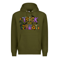 Army Green trick or treat Premium Hoodie - BundleAndBundleShop