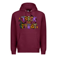 Burgundy trick or treat Premium Hoodie - BundleAndBundleShop