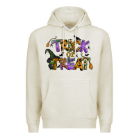 Oatmeal Heather trick or treat Premium Hoodie - BundleAndBundleShop