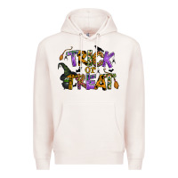 Pale Pink trick or treat Premium Hoodie - BundleAndBundleShop