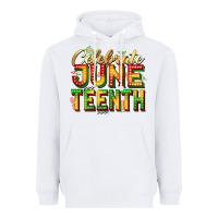White celebrate juneteenth Heavyweight Hoodie - Zillion Design Studio