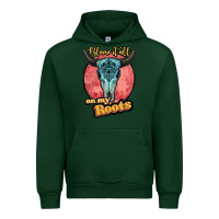 Forest Green blame it all on my roots white Urban Hoodie - JahusDesignShop