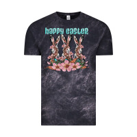 Cloud Black happy easter bunny Vintage Tee - Artiststas