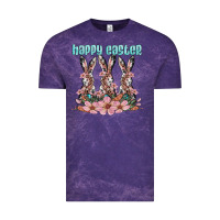 Cloud Purple happy easter bunny Vintage Tee - Artiststas