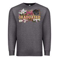 Charcoal Heather just graduated Premium Sweatshirt - Zillion Design Studio
