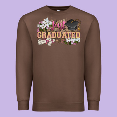 Just Graduated Premium Sweatshirt Designed By Zillion Design Studio