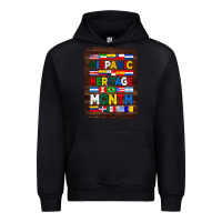 Black hispanic haritage month flags with background Urban Hoodie - BundleAndBundleShop