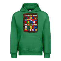 Emerald hispanic haritage month flags with background Urban Hoodie - BundleAndBundleShop