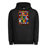 Pigment Black hispanic haritage month flags with background Urban Hoodie - BundleAndBundleShop