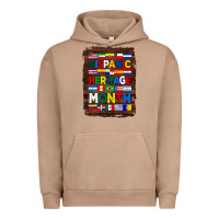 Pigment Burro hispanic haritage month flags with background Urban Hoodie - BundleAndBundleShop