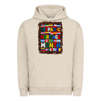 Pigment French Oak hispanic haritage month flags with background Urban Hoodie - BundleAndBundleShop
