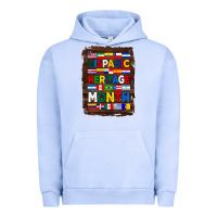 Pigment Grape Ice hispanic haritage month flags with background Urban Hoodie - BundleAndBundleShop