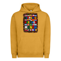 Pigment Peanut Butter hispanic haritage month flags with background Urban Hoodie - BundleAndBundleShop