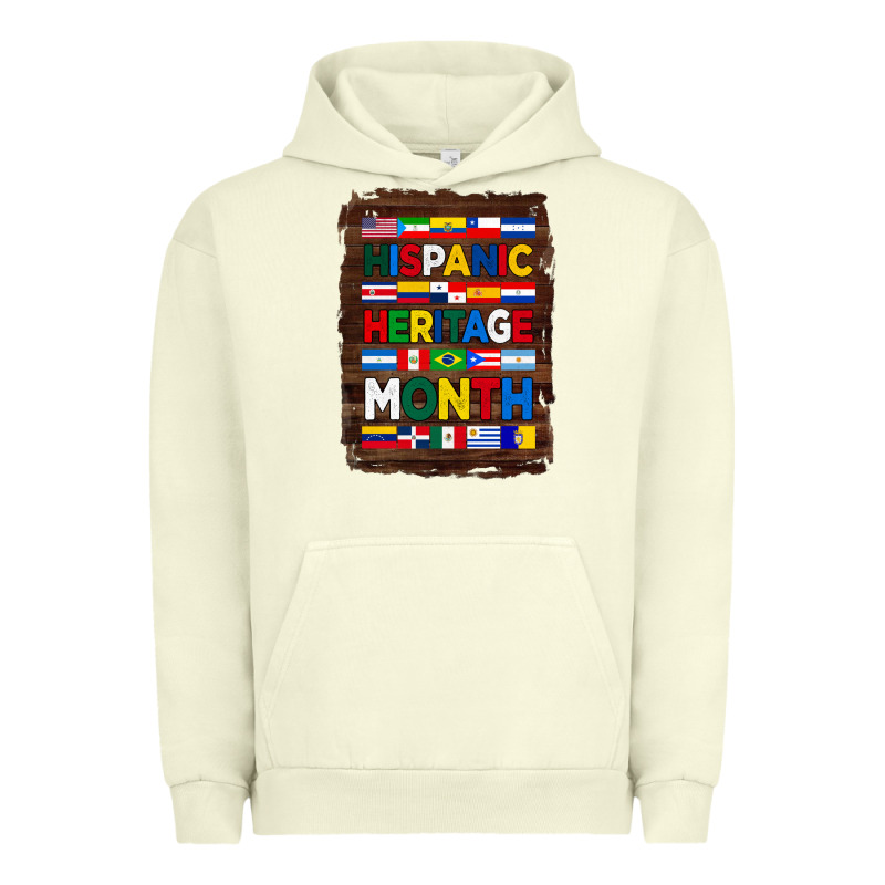 Hispanic Haritage Month Flags With Background Urban Hoodie by BundleAndBundleShop | Teevron