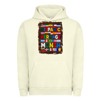 Pigment Pistachio hispanic haritage month flags with background Urban Hoodie - BundleAndBundleShop