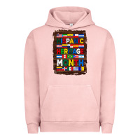 Pigment Salmon hispanic haritage month flags with background Urban Hoodie - BundleAndBundleShop