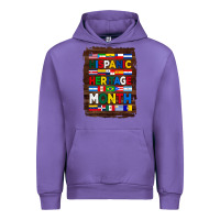 Tulip hispanic haritage month flags with background Urban Hoodie - BundleAndBundleShop