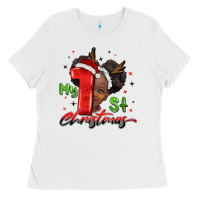 My First Christmas African Girl Ladies Tee | Teevron