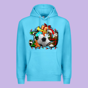 Joy With Soccer Element And Christmas Premium Hoodie Designed By Adodesignshop