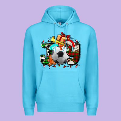 Joy With Soccer Element And Christmas Premium Hoodie Designed By Adodesignshop
