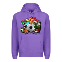 Purple joy with soccer element and Christmas Premium Hoodie - AdoDesignShop