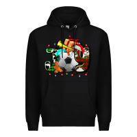 Black joy with soccer element and Christmas Premium Hoodie - AdoDesignShop
