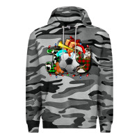 Slate Camo joy with soccer element and Christmas Premium Hoodie - AdoDesignShop