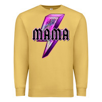 Antique Gold mama neon leopard lightning bolt Premium Sweatshirt - texasbilliewilder