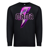 Black mama neon leopard lightning bolt Premium Sweatshirt - texasbilliewilder