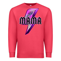 Mama Neon Leopard Lightning Bolt Premium Sweatshirt | Teevron