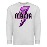 Dove Grey mama neon leopard lightning bolt Premium Sweatshirt - texasbilliewilder