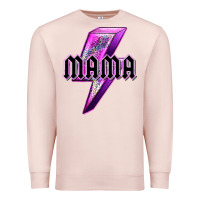 Pale Pink mama neon leopard lightning bolt Premium Sweatshirt - texasbilliewilder