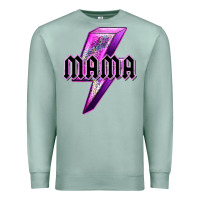Seafoam mama neon leopard lightning bolt Premium Sweatshirt - texasbilliewilder