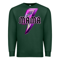 Sports Green mama neon leopard lightning bolt Premium Sweatshirt - texasbilliewilder