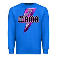 True Royal mama neon leopard lightning bolt Premium Sweatshirt - texasbilliewilder
