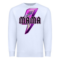 White mama neon leopard lightning bolt Premium Sweatshirt - texasbilliewilder