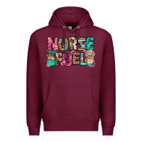 Burgundy nurse fuel coffee cups Premium Hoodie - Jasminsmagicworld