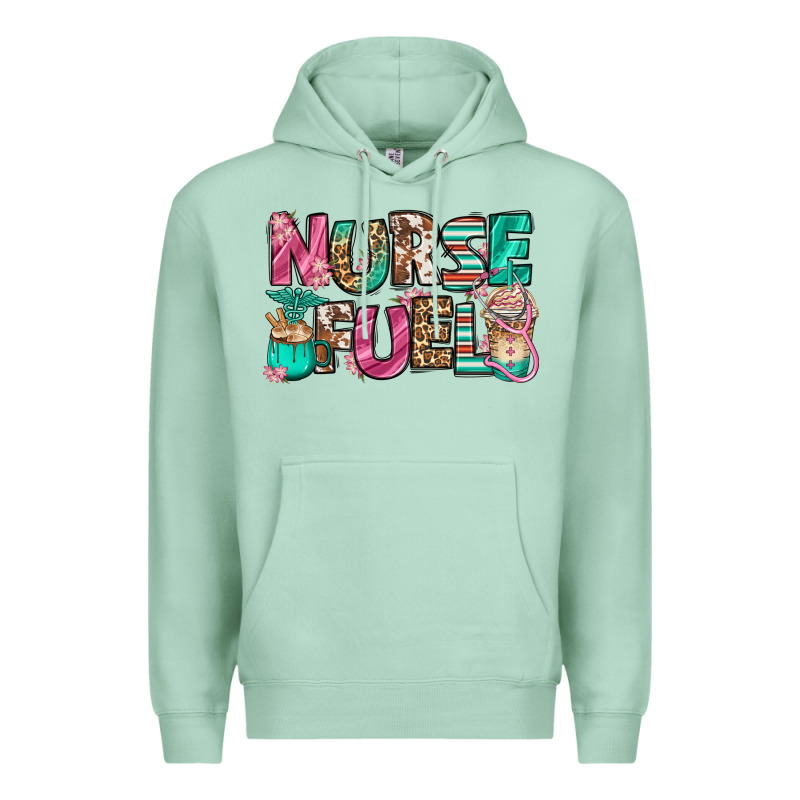 Nurse Fuel Coffee Cups Premium Hoodie by Jasminsmagicworld | Teevron
