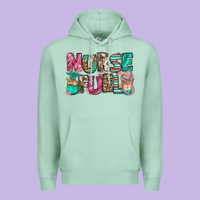 Nurse Fuel Coffee Cups Premium Hoodie Designed By Jasminsmagicworld