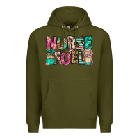 Army Green nurse fuel coffee cups Premium Hoodie - Jasminsmagicworld