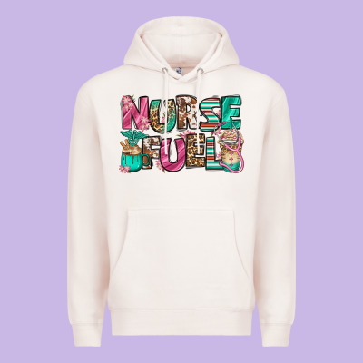 Nurse Fuel Coffee Cups Premium Hoodie Designed By Jasminsmagicworld