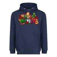 Navy viva mexico Heavyweight Hoodie - Zillion Design Studio