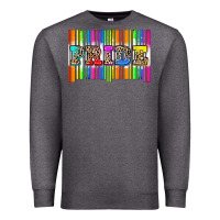Charcoal Heather pride barcode Premium Sweatshirt - Zillion Design Studio