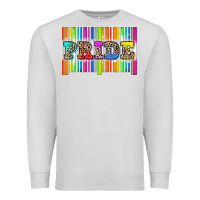 Dove Grey pride barcode Premium Sweatshirt - Zillion Design Studio