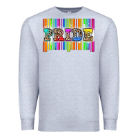 Heather Grey pride barcode Premium Sweatshirt - Zillion Design Studio