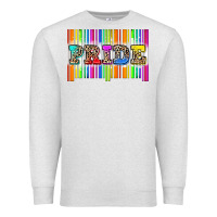 Oatmeal Heather pride barcode Premium Sweatshirt - Zillion Design Studio