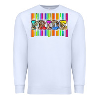 White pride barcode Premium Sweatshirt - Zillion Design Studio